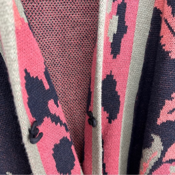 Soft Surroundings Icon Longline Cardigan Sweater PXS 3/4 Sleeve Colorful Art - Picture 9 of 11